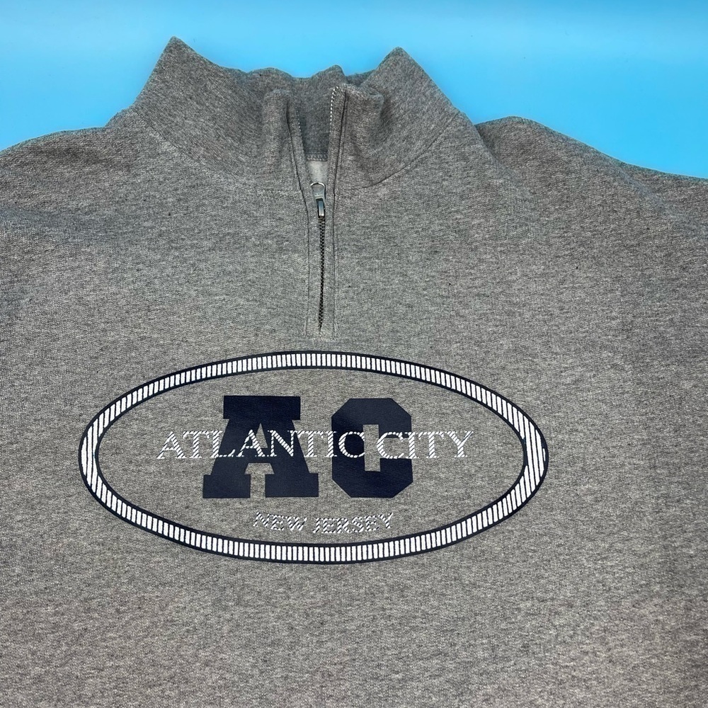 Vintage 90’s Atlantic City, New Jersey 1/4 Zip Sweatshirt - Picture 2 of 4